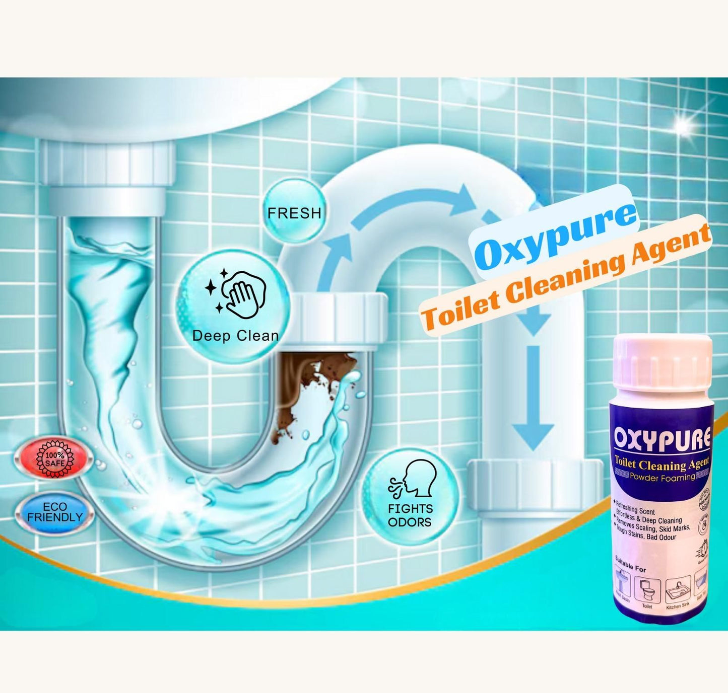 OxyPurOxyPure Toilet Cleaning Agent 100 gm (Pack of 2)